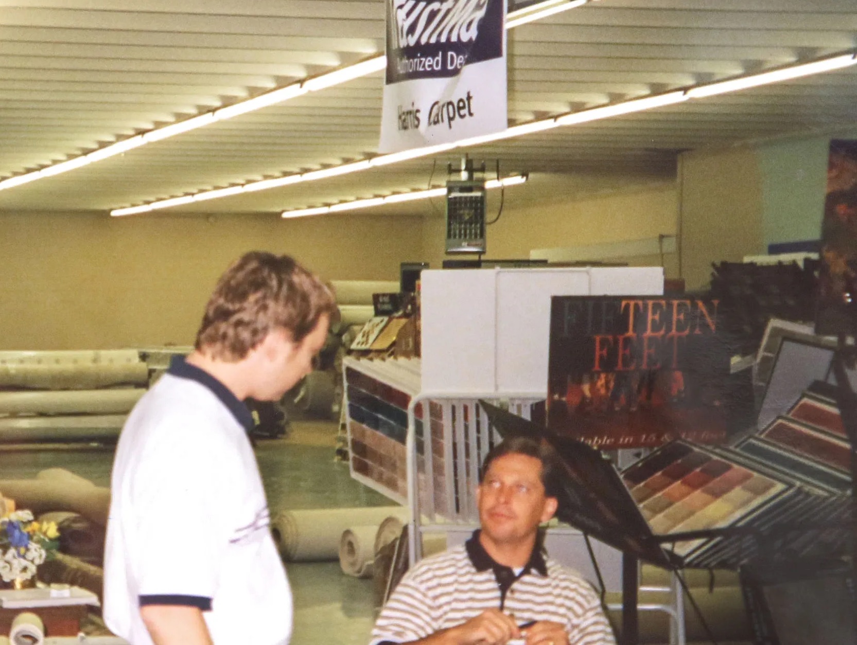 Harris carpet showroom in the 1990s
